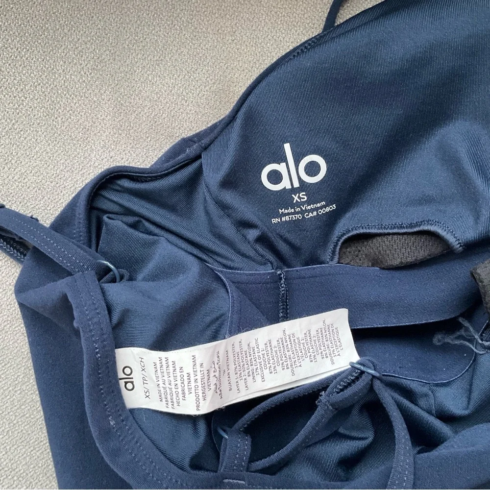 Alo Yoga Alosoft Courtside Tennis Dress Navy XS